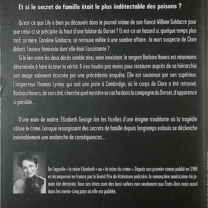 Une avalanche de conséquences – thriller policier intense d’Elizabeth George enquête et suspense - livre