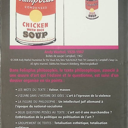 L'oeuvre d'art à l'époque de sa reproductibilité technique - Walter Benjamin - livre