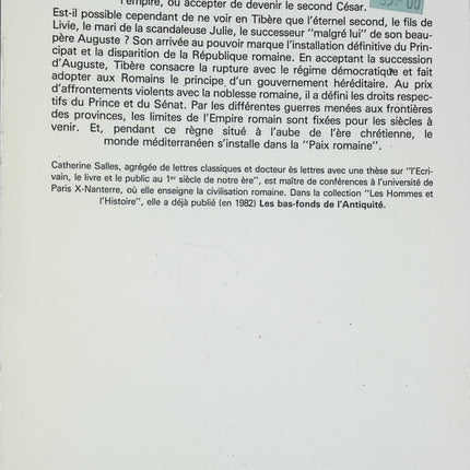 Tibère, le second César - Catherine Salles - Livre