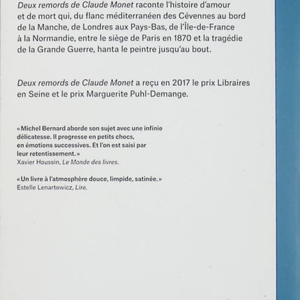 Deux remords de Claude Monet - Michel Bernard - livre