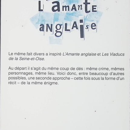 L'amante anglaise - Marguerite Duras - livre