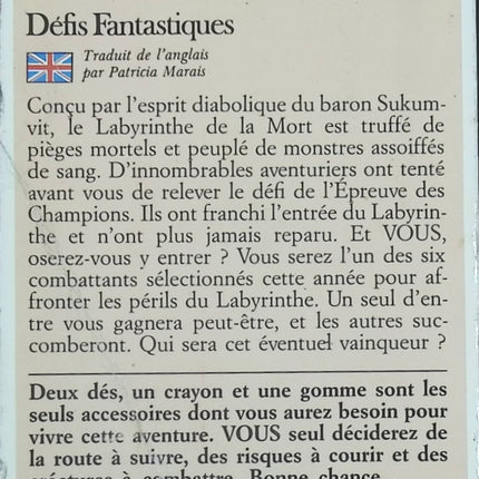 Le labyrinthe de la mort - Un livre dont vous êtes héros - Ian Livingstone - livre