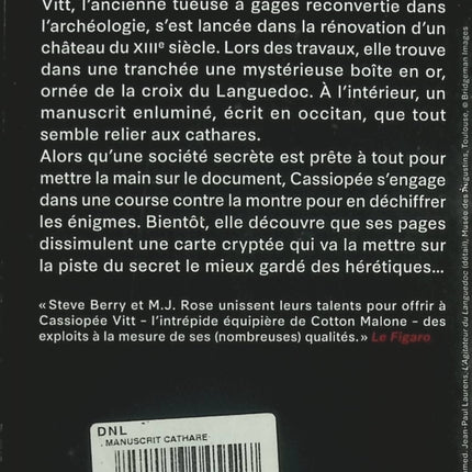 Le manuscrit cathare - Steve Berry M.J. Rose - livre