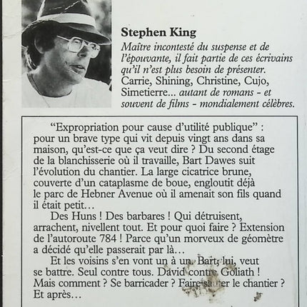 Chantier - Stephen King - livre
