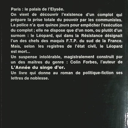 Le léopard - Colin Forbes - Livre