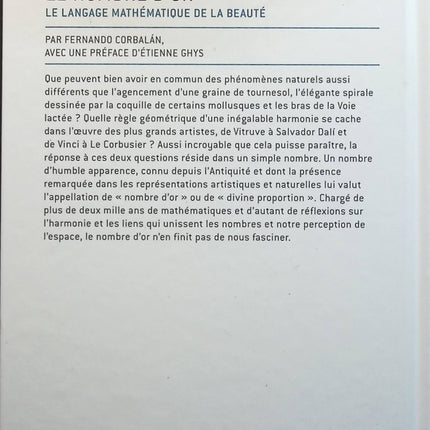 Le nombre d'or - Le langage mathématique de la beauté - Corbalan Fernando - livre