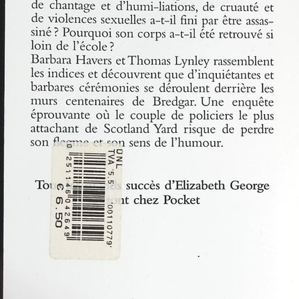 Cérémonies barbares - Elizabeth George - livre