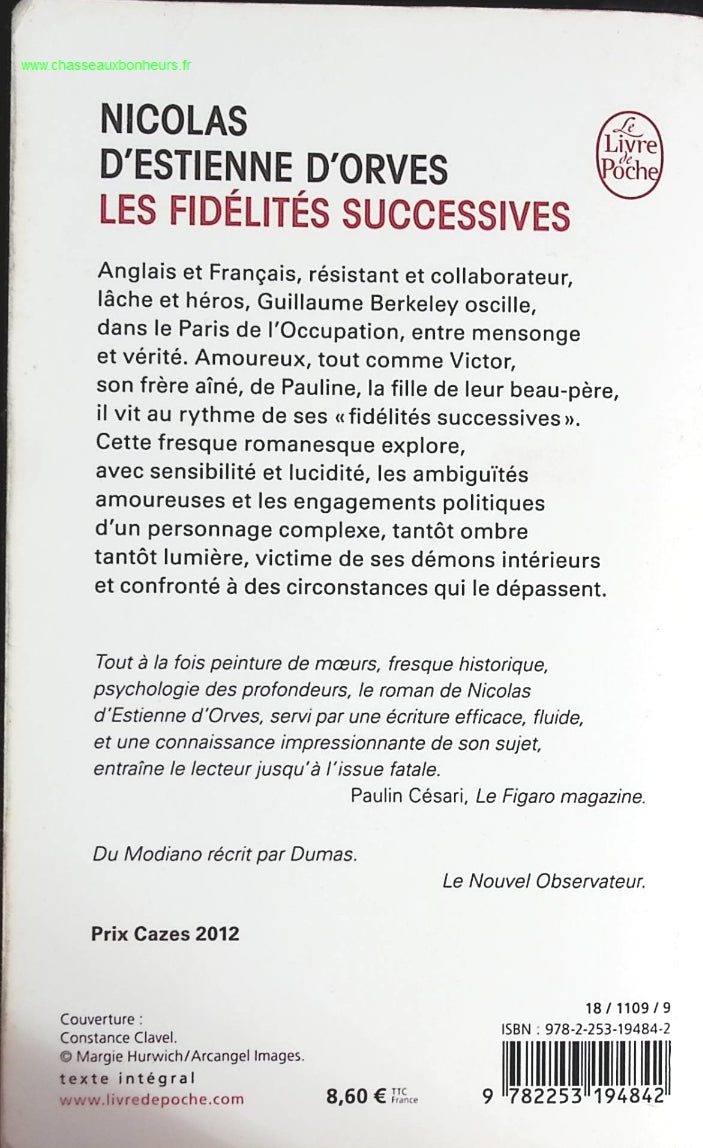 Les Fidélités successives - Nicolas d' Estienne d'Orves - livre
