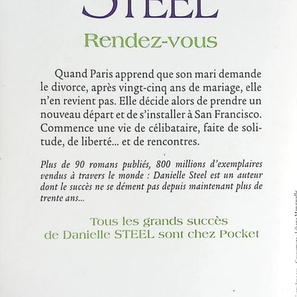 Rendez-vous – Danielle Steel – Roman romance drame choix de vie amour destin – Livre d’occasion - livre