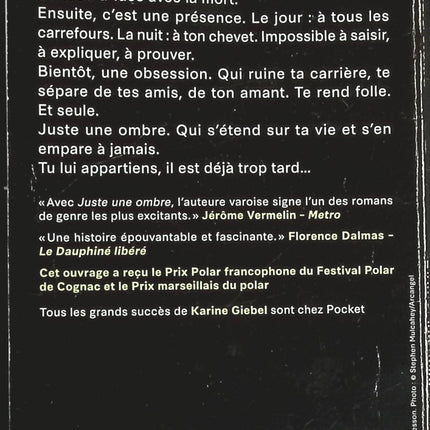 Juste une ombre – Karine Giebel – Thriller psychologique oppressant d’occasion - livre