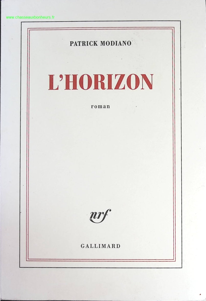 L'horizon - Patrick Modiano - livre