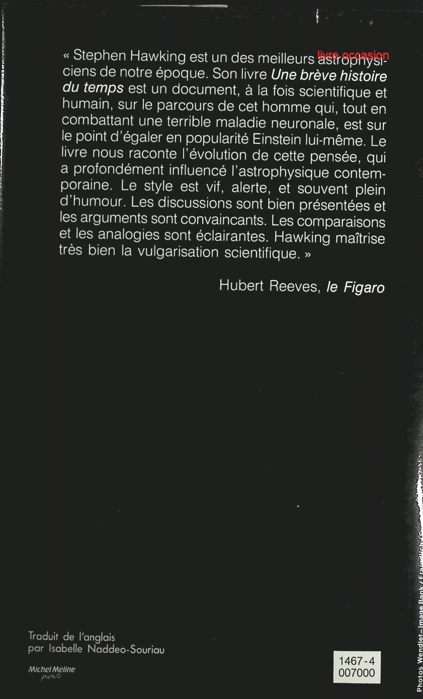 Une brève histoire du temps : du Big Bang aux trous noirs - Stephen Hawking - Livre
