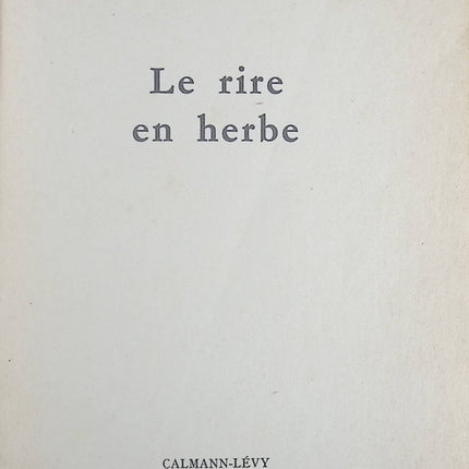 Le rire en herbe - Jean-Charles - Livre