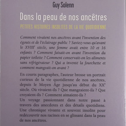 Dans la peau de nos ancêtres - Guy Solenn - Livre