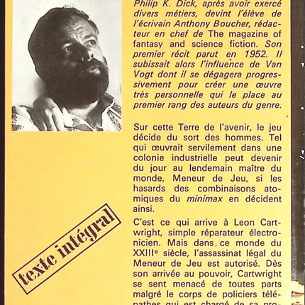 Loterie solaire – Philip K. Dick – roman science-fiction dystopie contrôle social hasard occasion - livre