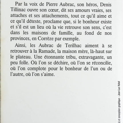 Maisons de Famille - Denis Tillinac - Livre