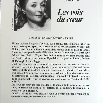 Les voix du coeur - Barbara Taylor Bradford - Livre