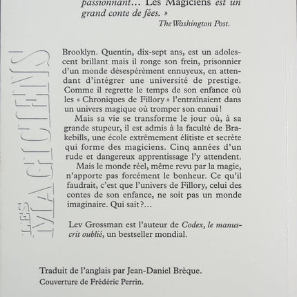 Les magiciens - Lev Grossman - livre