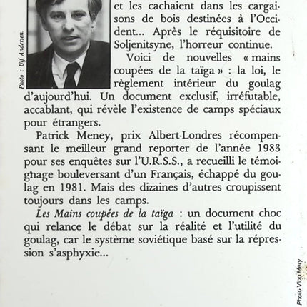 Les mains coupées de la Taïga - Patrick Meney - Livre
