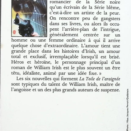 La toile de l'araignée - William Irish - Livre
