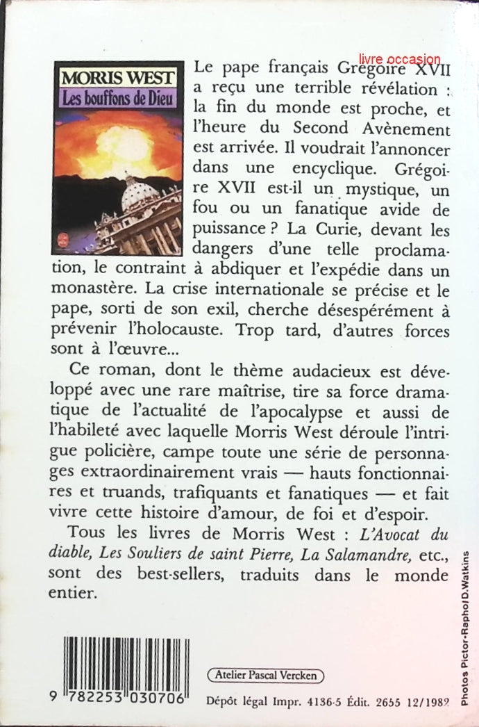 Les bouffons de Dieu - Morris West - Livre