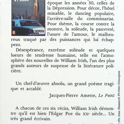 Du crépuscule à l'aube - William Irish - Livre