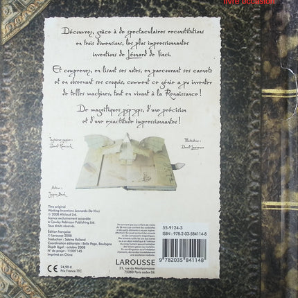 Journal des inventions de Léonard de Vinci - David Hawcock - Livre