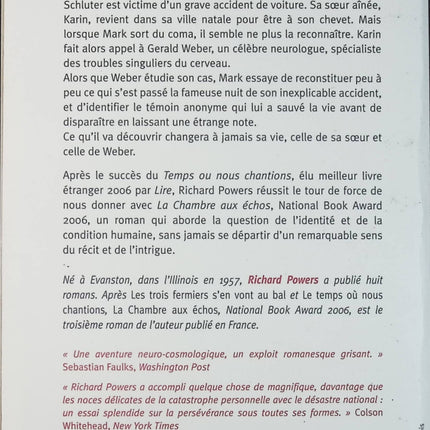 La chambre aux échos - Richard Powers - Livre
