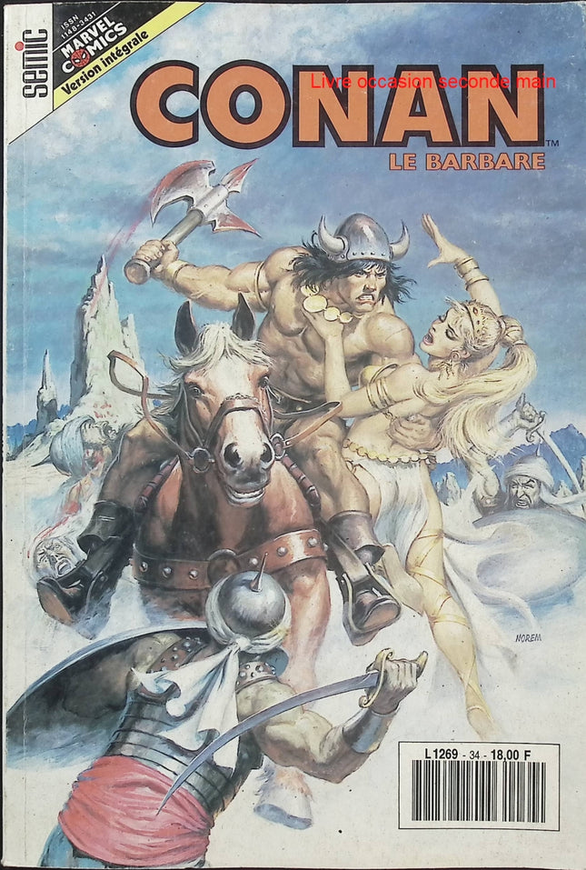 Conan Le Barbare N°34 – Marvel Comics Semic – Comics Conan vintage d’occasion - Livre BD