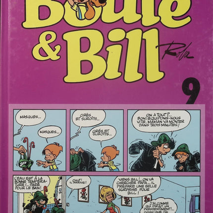 Boule et Bill Tome 9 Le Fauve est lâché - Jean Roba - BD jeunesse - Humour - Chien - Famille - Livre BD