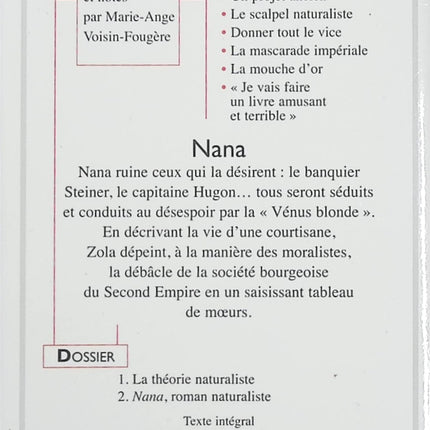 Nana – Émile Zola, roman naturaliste du XIXe siècle sur la société parisienne, la courtisane et les mœurs du Second Empire - Livre