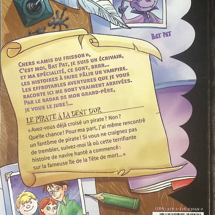 Bat Pat Tome 3 – Le Pirate à la Dent d’or – Roberto Pavanello – Roman jeunesse aventure et pirates – Livre enfants - livre