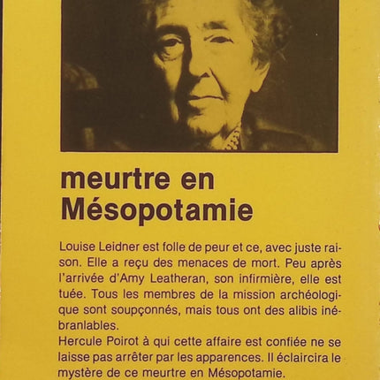 Meurtre en Mésopotamie – Agatha Christie | Enquête d’Hercule Poirot, meurtre mystérieux en Irak et suspense archéologique - Livre
