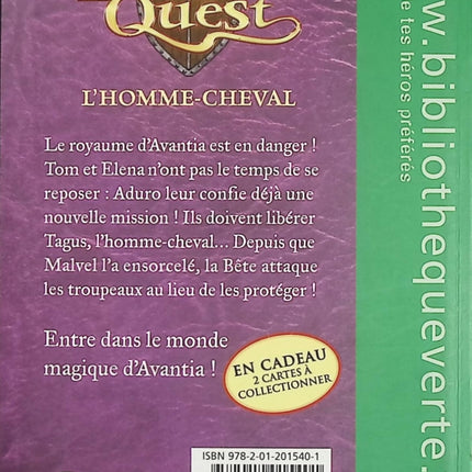Beast Quest Tome 4 – L’Homme-Cheval – Adam Blade – Bibliothèque Verte – Tom et Elena - Livre