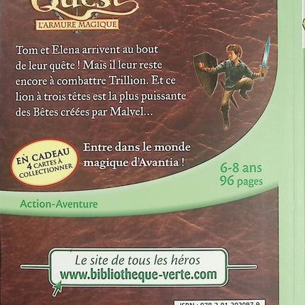Beast Quest Tome 14 – L’Armure Magique – Le Lion à Trois Têtes – Adam Blade – Bibliothèque Verte - Livre
