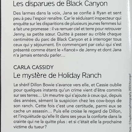 Les disparues de Black Canyon - Le mystère de Holiday Ranch - Cindi Myers - Carla Cassidy - Black Rose - Romance suspense - Enquête - Disparitions - Livre
