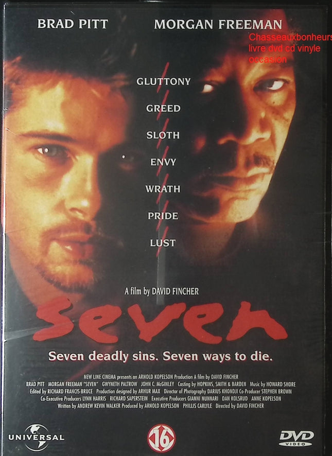 Seven DVD film thriller policier Morgan Freeman, Brad Pitt - DVD