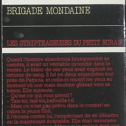 Les Strip-teaseuses du petit écran - Brigade mondaine n°75 - Michel Brice - Roman policier d'occasion - Espionnage et suspense - Livre