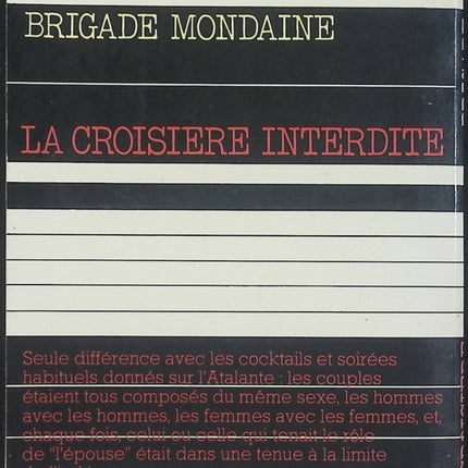 La Croisière interdite - Brigade mondaine n°13 - Michel Brice - Roman policier d'occasion - Espionnage et suspense - Livre