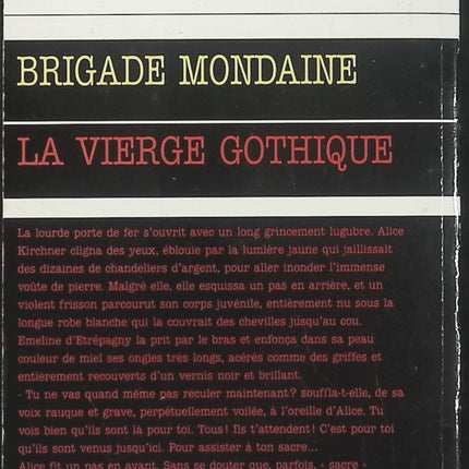La Vierge gothique - Brigade mondaine n°238 - Michel Brice - Roman policier d'occasion - Espionnage et suspense - Livre