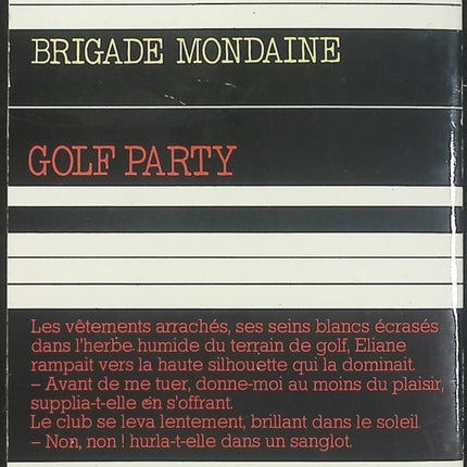 Golf-party - Brigade mondaine n°53 - Michel Brice - Roman policier d'occasion - Espionnage et suspense - Livre