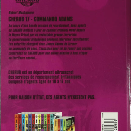 CHERUB Mission 17 Commando Adams – Robert Muchamore | roman jeunesse espionnage, opération militaire et mission secrète - Livre