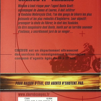 CHERUB Tome 11 Vandales – Robert Muchamore | roman jeunesse espionnage, sabotage et mission secrète - Livre