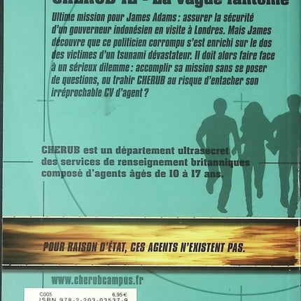 CHERUB Tome 12 La vague fantôme – Robert Muchamore | roman jeunesse espionnage, action et mission secrète en milieu maritime - Livre