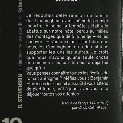 Tous les membres de ma famille ont déjà tué quelqu’un – Benjamin Stevenson – Roman policier, huis clos et thriller à énigmes - Livre