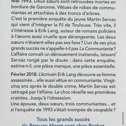 Sœurs – Bernard Minier – Thriller policier, enquête de Martin Servaz et suspense psychologique - Livre