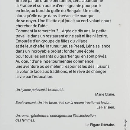 Le Cerf-volant – Laetitia Colombani – Roman contemporain, Inde, résilience et émancipation - Livre
