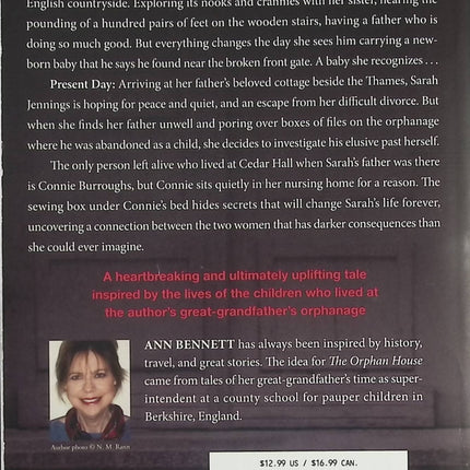 The Orphan House Ann Bennett roman historique guerre secrets et destin - Livre en Anglais