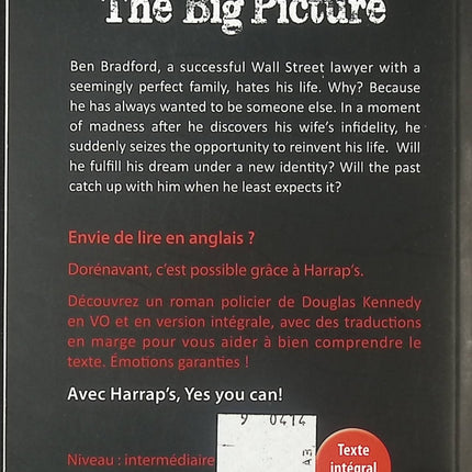 The Big Picture Douglas Kennedy roman contemporain suspense et drame familial - Livre en Anglais