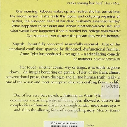 Back When We Were Grownups Anne Tyler roman contemporain famille et réflexion sur la vie - Livre en Anglais